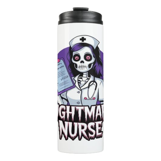Halloween Nightmare Nurse Classic T - Shirt Thermosbecher (Vorderseite)