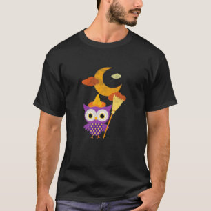 Halloween Nights Niedlich Owl Witz Hat Bird Lover T-Shirt