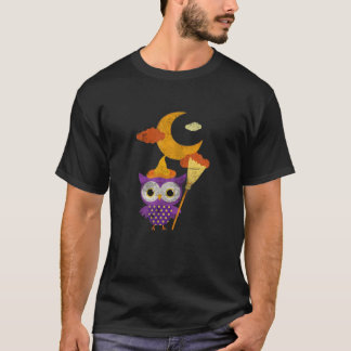 Halloween Nights Niedlich Owl Witz Hat Kawaii Desi T-Shirt