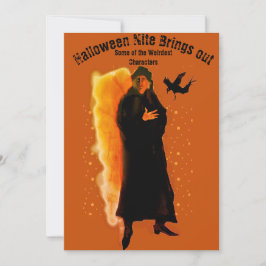 Halloween Nite Party Mysteriöser Charakter Einladung
