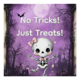 Halloween "No Tricks Just Leckereien" Poster