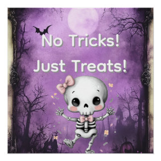 Halloween "No Tricks Just Leckereien" Poster
