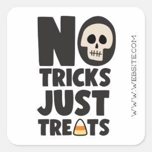 Halloween No Tricks Nur Leckereien Quadratischer Aufkleber