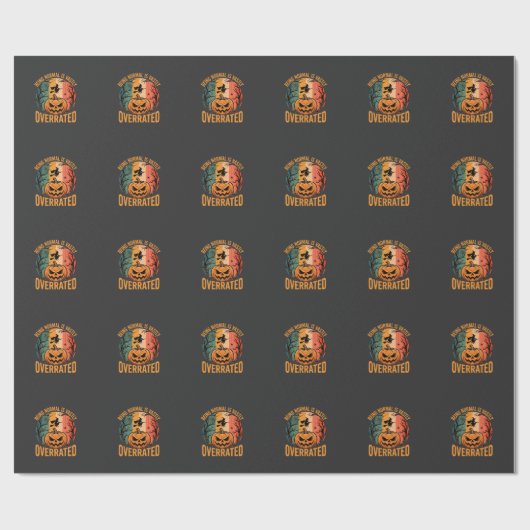 Halloween Normal zu sein ist weit überschätzt Hexe Geschenkpapier (Flach)