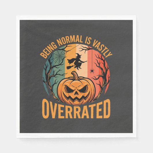 Halloween Normal zu sein ist weit unterschätzt Hex Serviette (Vorderseite)