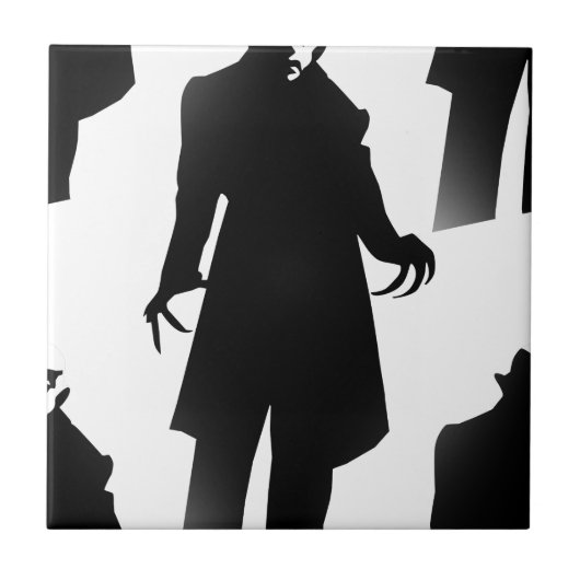 Halloween Nosferatu Fliese (Vorderseite)