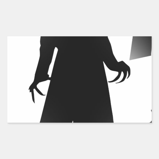 Halloween Nosferatu Rechteckiger Aufkleber (Vorderseite)