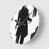 Halloween Nosferatu Runde Wanduhr (Winkel)
