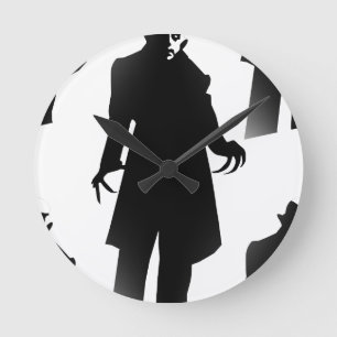 Halloween Nosferatu Runde Wanduhr