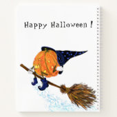 Halloween Notebook Hexenkürbis Notizblock (Rückseite)