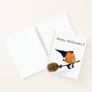 Halloween Notebook Hexenkürbis Notizblock