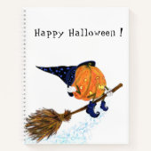 Halloween Notebook Hexenkürbis Notizblock (Vorderseite)