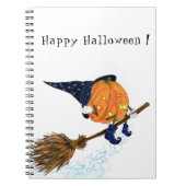 Halloween Notebook Hexenkürbis Notizblock (Vorderseite)