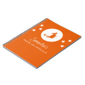 Halloween-Notebook, Orange Notizblock (Linke Seite)