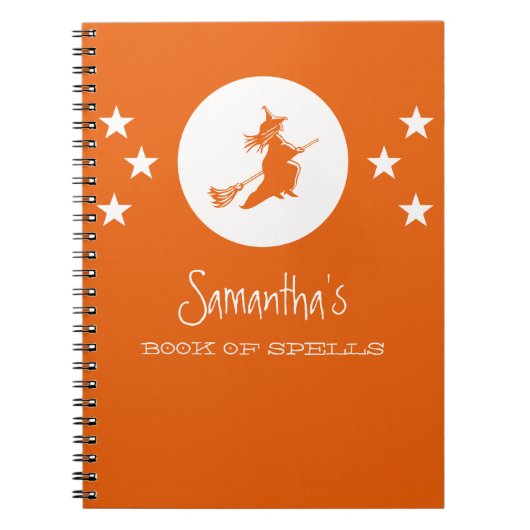 Halloween-Notebook, Orange Notizblock (Vorderseite)