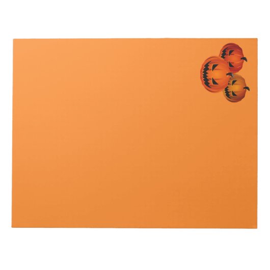 Halloween Notepad-Beängstigende Pumpkins Notizblock (Vorderseite)