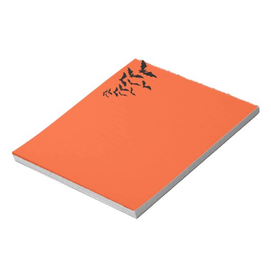 Halloween Notepad Black Bats Notizblock (Rotiert)