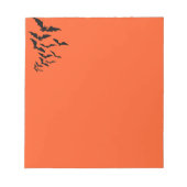Halloween Notepad Black Bats Notizblock (Vorderseite)