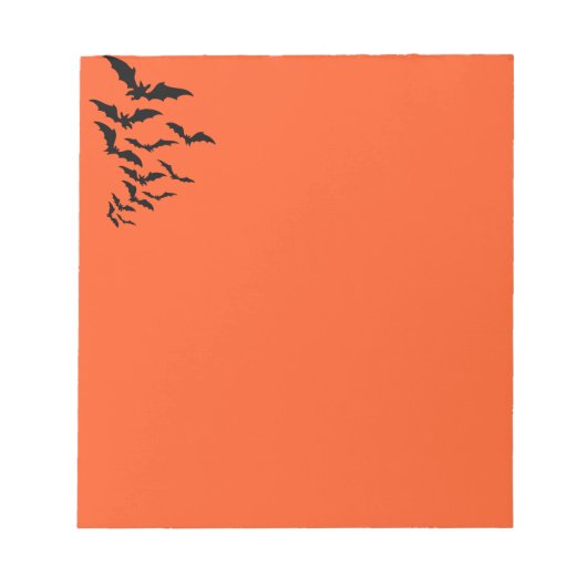 Halloween Notepad Black Bats Notizblock (Vorderseite)