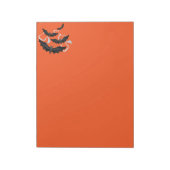 Halloween Notepad Black Bats Notizblock (Rotiert)