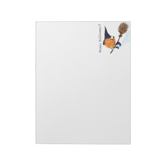 Halloween Notepad Hexenkürbis Notizblock (Rotiert)