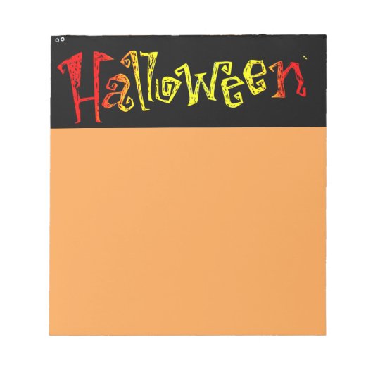 Halloween Notepad Notizblock (Vorderseite)