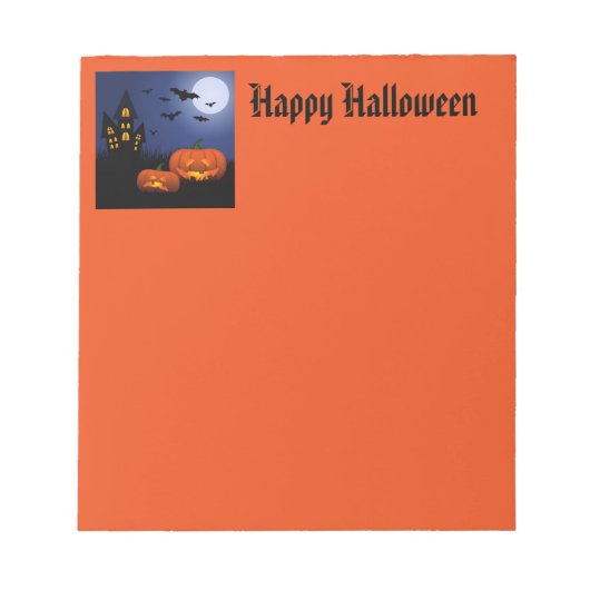 Halloween Notepad Notizblock (Vorderseite)