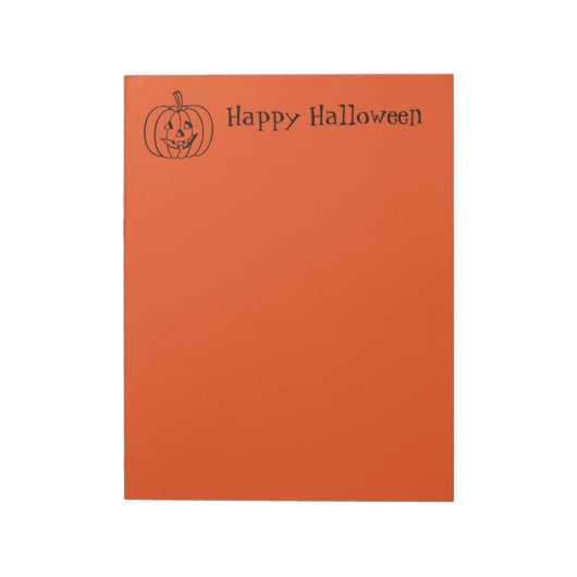 Halloween Notepad Pumpkin Notizblock (Rotiert)