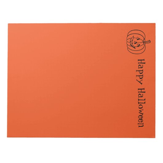 Halloween Notepad Pumpkin Notizblock (Vorderseite)