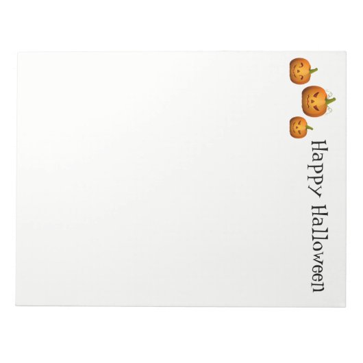 Halloween Notepad Pumpkins Notizblock (Vorderseite)