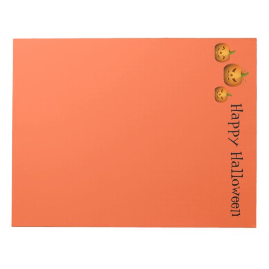 Halloween Notepad Pumpkins Notizblock (Vorderseite)