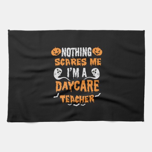 Halloween Nothing Scares Me Birthday Geschirrtuch (Horizontal)