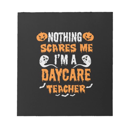 Halloween Nothing Scares Me Birthday Notizblock (Vorderseite)
