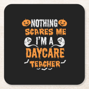 Halloween Nothing Scares Me Birthday Rechteckiger Pappuntersetzer