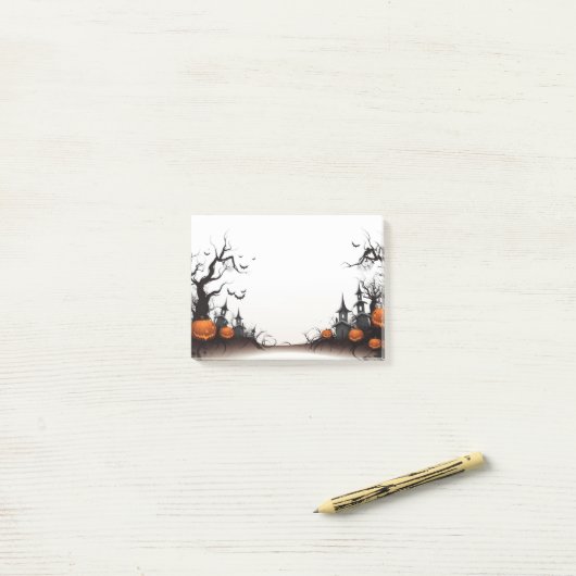 Halloween-Notizen Post-it Klebezettel (Auf Schreibtisch)