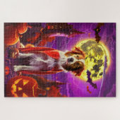 Halloween Nova Scotia Duck Toller Vampire Pumpkin Puzzle (Horizontal)