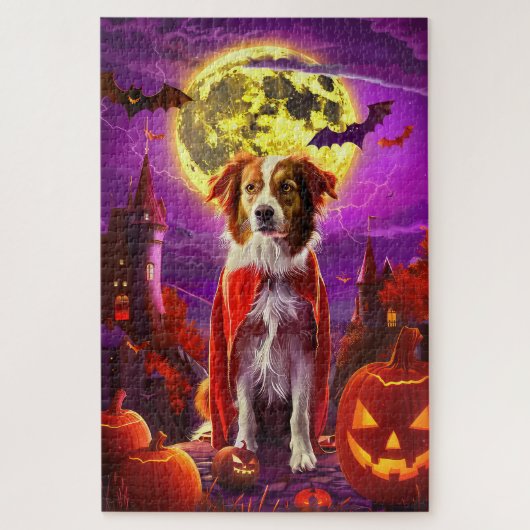 Halloween Nova Scotia Duck Toller Vampire Pumpkin Puzzle (Vertikal)
