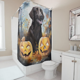 Halloween Nova Scotia mit Kürbissen Gruselig Duschvorhang