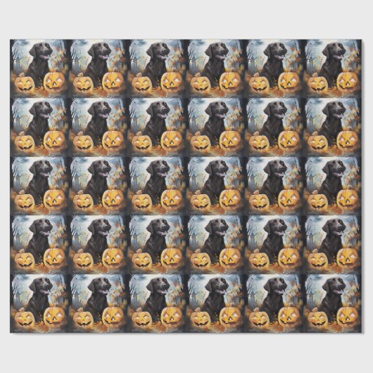 Halloween Nova Scotia mit Pumpkins Beängstigend Geschenkpapier (Flach)