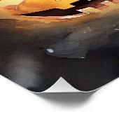 Halloween Nova Scotia mit Pumpkins Beängstigend Poster (Ecke)