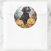 Halloween Nova Scotia mit Pumpkins Beängstigend Runder Aufkleber (Tasche)