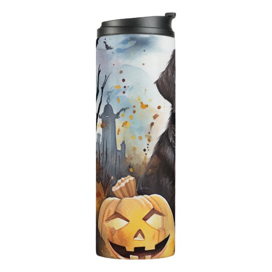 Halloween Nova Scotia mit Pumpkins Beängstigend Thermosbecher (Nach links gedreht)