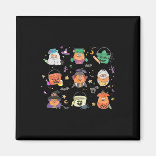 Halloween-Nuggets Vintage-gruseliger-Hähnchen-Nugg Magnet