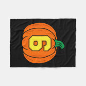 Halloween Number 6 Pumpkin Costume Fleecedecke (Vorderseite (Horizontal))