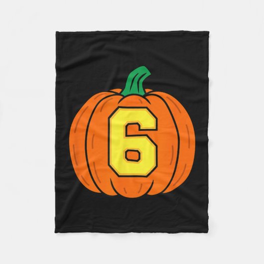 Halloween Number 6 Pumpkin Costume Fleecedecke (Vorderseite)