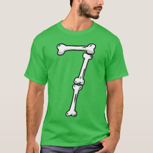 Halloween Nummer 7 Knochen Skelett T-Shirt