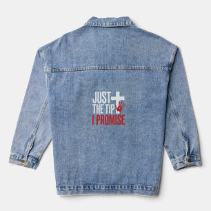 Halloween Nur Die Spitze Blutiges Kreuz Jeansjacke