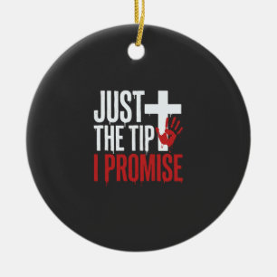 Halloween Nur Die Spitze Blutiges Kreuz Keramik Ornament