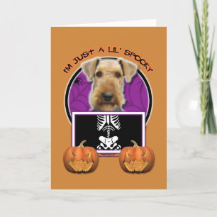 Halloween - Nur ein kleiner Spooky - Airedale Karte