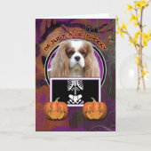 Halloween - Nur ein kleiner Spooky - Cavalier - Bl Karte (Gelbe Blume)